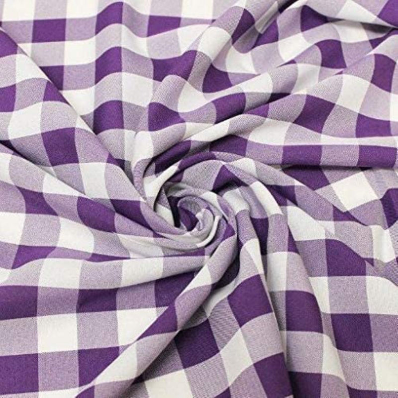 58/59" Wide 100% Polyester Poplin Gingham Checkered Fabric By The Yard