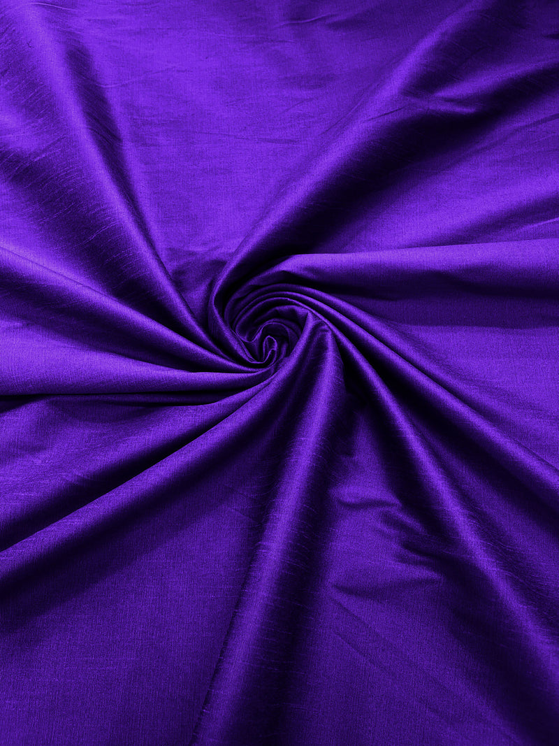 Purple - Polyester Dupioni Faux Silk Fabric/ 55” Wide/Wedding Fabric/Home Decor.