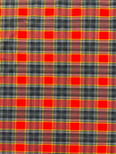 PLAID MULTICOLOR CHECKERED SPANDEX (by the yard)