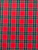 PLAID MULTICOLOR CHECKERED SPANDEX (by the yard)