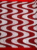 WAVE SEQUIN VELVET FABRIC (By The Yard)