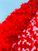 Luxury 3D Floral/Butterfly Beaded lace, by The Yard.