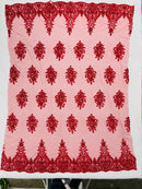 Classic Beaded Damask Lace, by The Yard.