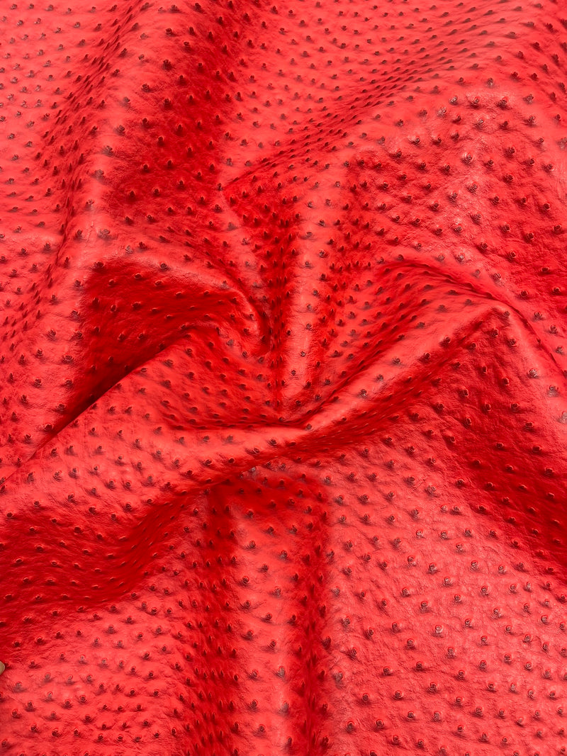 Classic Ostrich Upholstery Vinyl Fabric / Faux Leather Accessories Crafting Apparel Upholstery Vinyl Fabric 54" Wide.