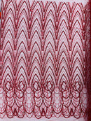 Luxury Chain Geometric Beaded Lace, by The Yard.