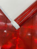 Snake Viper Holographic Embossed PVC / Snake Vinyl Fabric Upholstery Crafting  Accessories Applications Snake Iridescent.