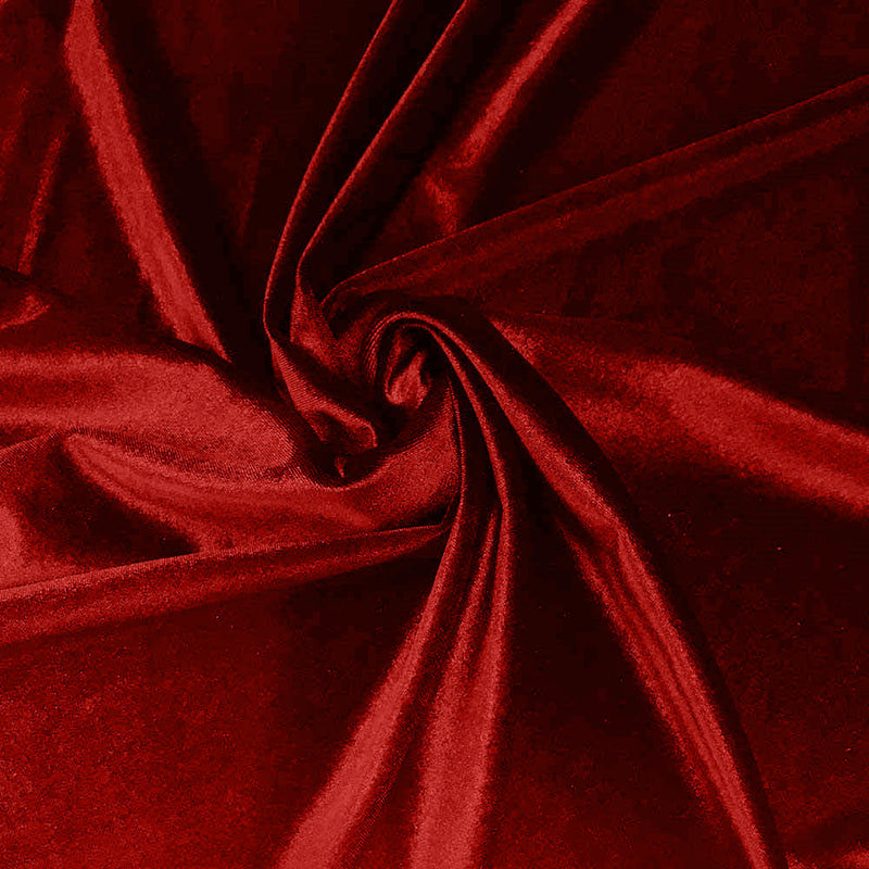 Red 58"/60Inches Wide Royal Velvet Upholstery Fabric. Sold By The Yard.