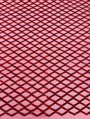 Luxury Diamond Design Mini Glitz Sequins On A Mesh Fabric