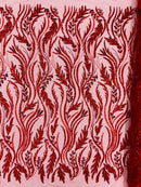 Luxury Festival Beaded Vine Lace Fabric, by The Yard.