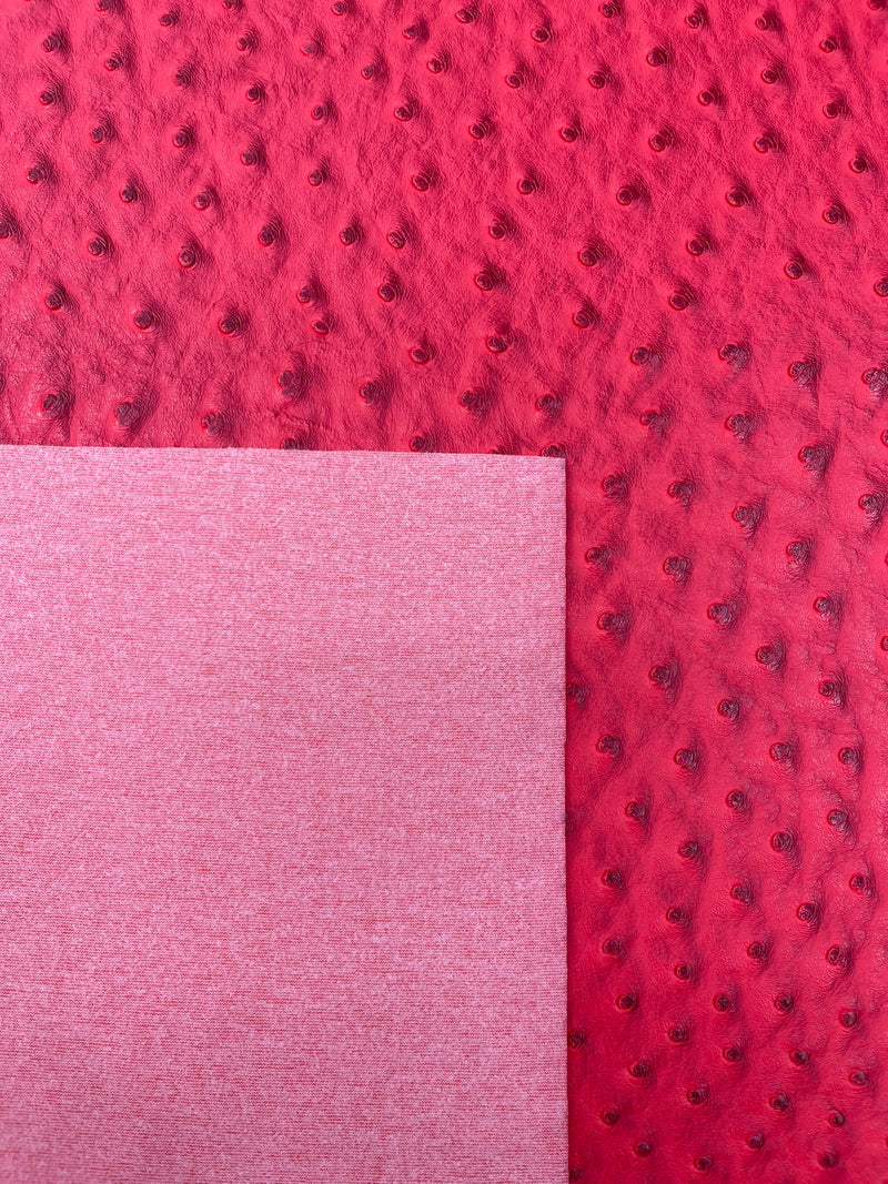 Classic Ostrich Upholstery Vinyl Fabric / Faux Leather Accessories Crafting Apparel Upholstery Vinyl Fabric 54" Wide.