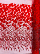 Luxury 3D Floral/Butterfly Beaded lace, by The Yard.