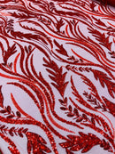 Luxury Festival Beaded Vine Lace Fabric, by The Yard.