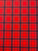 PLAID MULTICOLOR CHECKERED SPANDEX (by the yard)