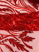 Luxury Festival Beaded Vine Lace Fabric, by The Yard.