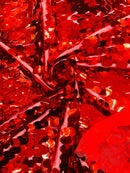 JUMBO OVAL SEQUINS ON MESH FABRIC (By The Yard)