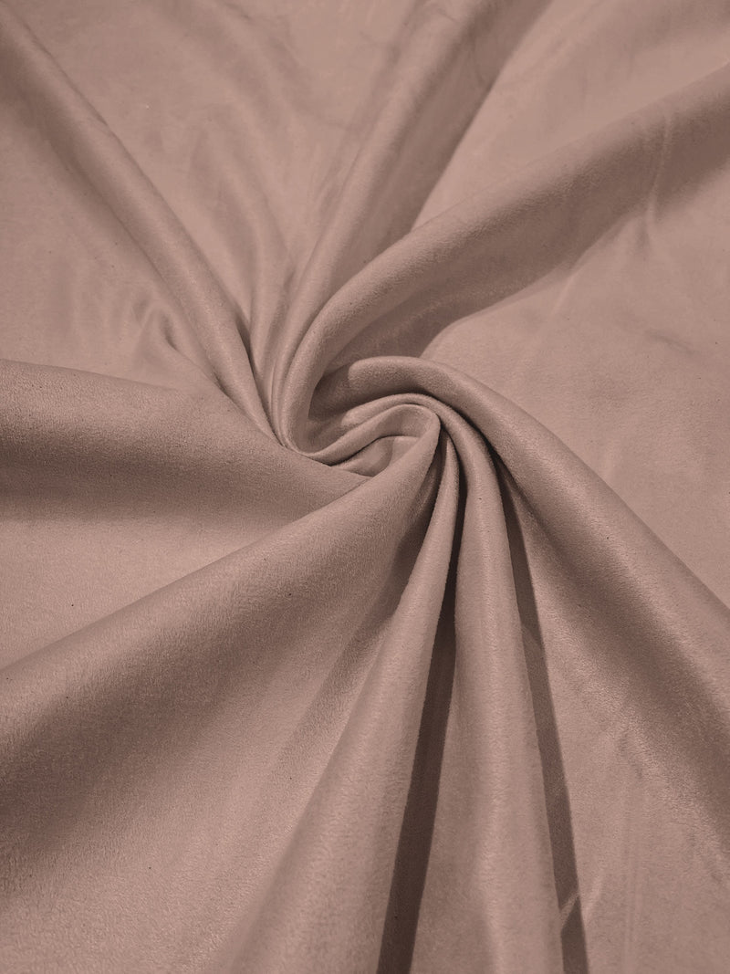 River Rose Faux Suede Polyester Fabric | Microsuede | 58" Wide.