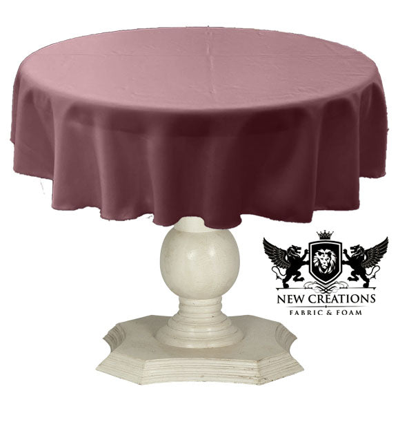 Tablecloth Solid Dull Bridal Satin Overlay for Small Coffee Table Seamless. Rose