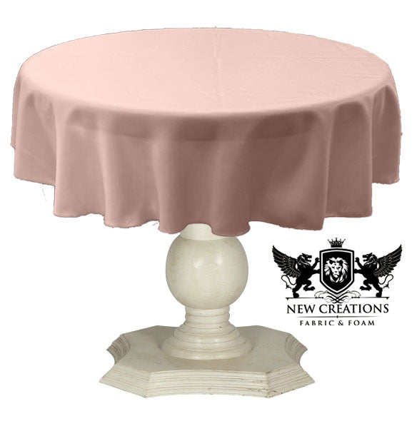 Tablecloth Solid Dull Bridal Satin Overlay for Small Coffee Table Seamless. Rose Petal