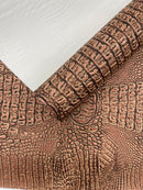 Metallic Gator Vinyl Fabric 54" Wide / Upholstery Crafting Accessories Applications Faux Leather PVC.