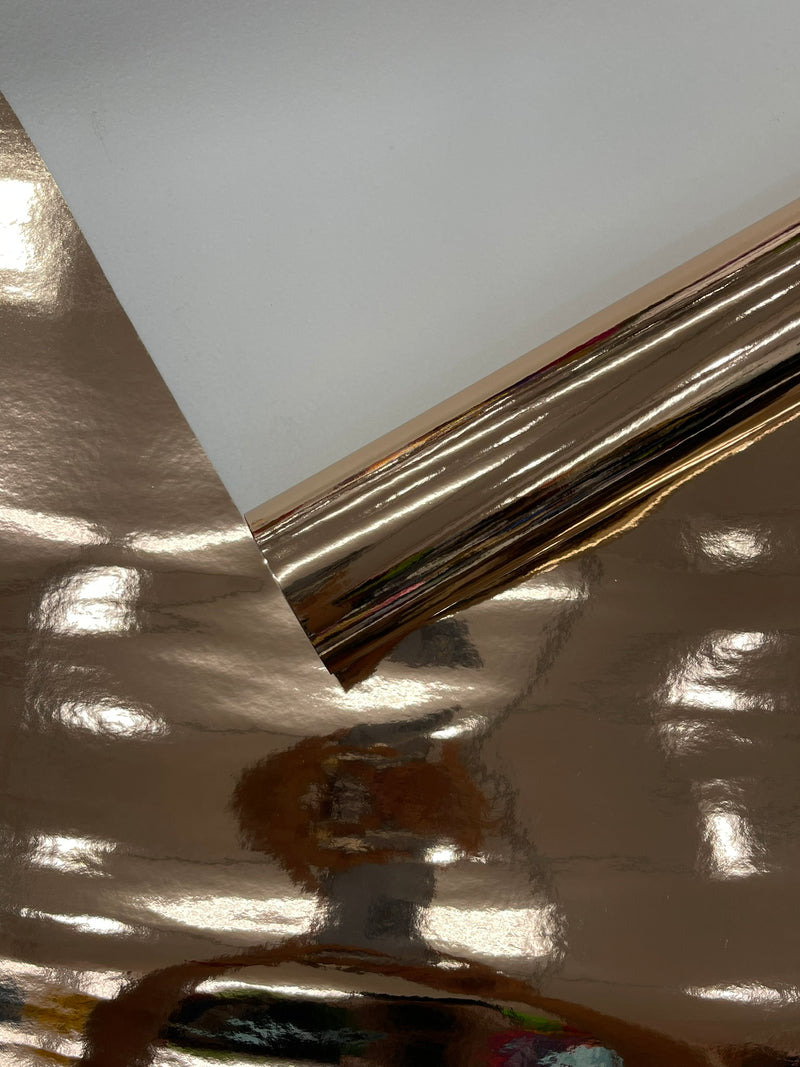 Chrome Mirror Reflective Vinyl/Crafting Apparel Upholstery Vinyl Fabric 54" Wide