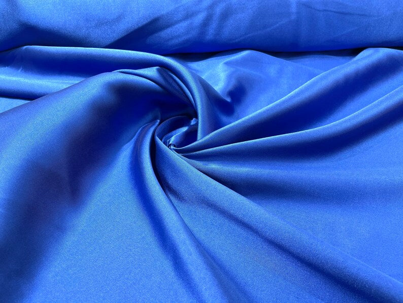 Royal Blue 58" Poly Mikado Taffeta Fabric, Classic, Sold By The Yard.
