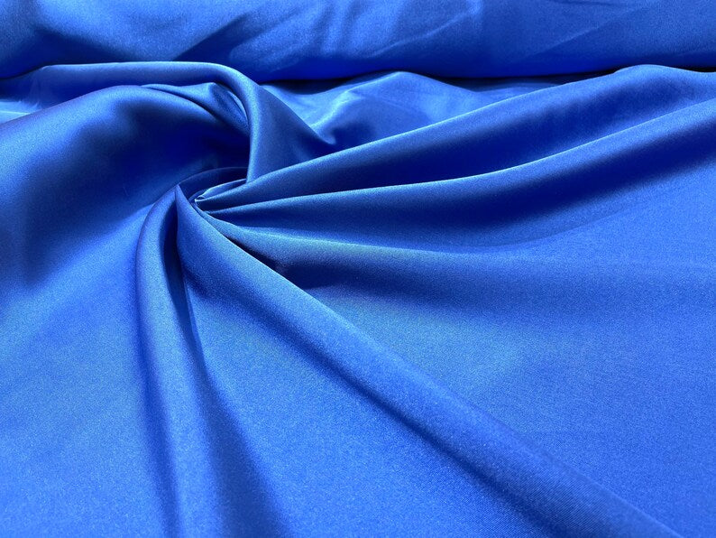 Royal Blue 58" Poly Mikado Taffeta Fabric, Classic, Sold By The Yard.