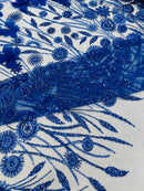 Luxury 3D Floral/Butterfly Beaded lace, by The Yard.