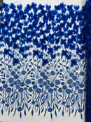 Luxury 3D Floral/Butterfly Beaded lace, by The Yard.