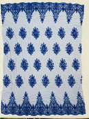 Classic Beaded Damask Lace, by The Yard.