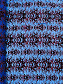 Power Mesh with Black Flocking Flames and Red Glitter Fabric-60” Wide-Hot Rod.