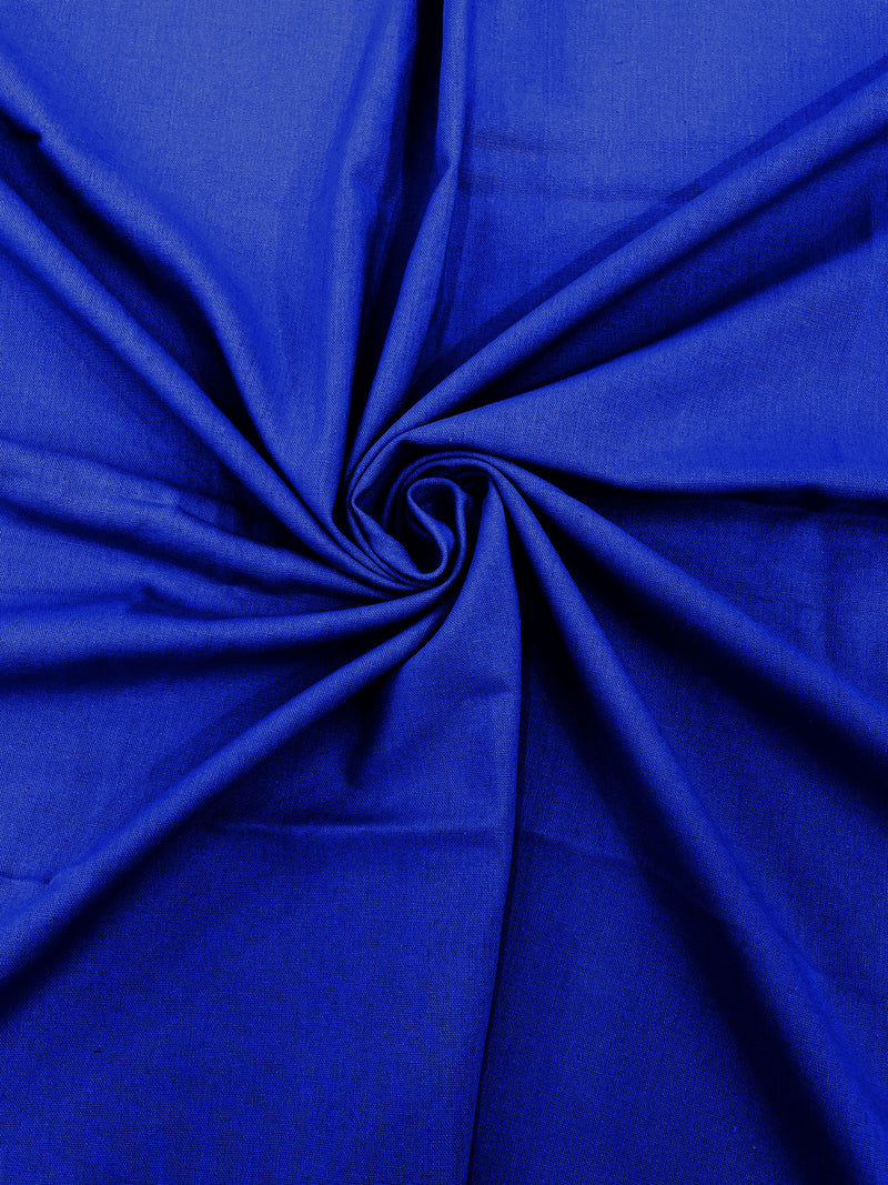 Royal Blue - Medium Weight Natural Linen Fabric/50 " Wide/Clothing