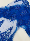 Classic Beaded Damask Lace, by The Yard.