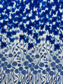 Luxury 3D Floral/Butterfly Beaded lace, by The Yard.