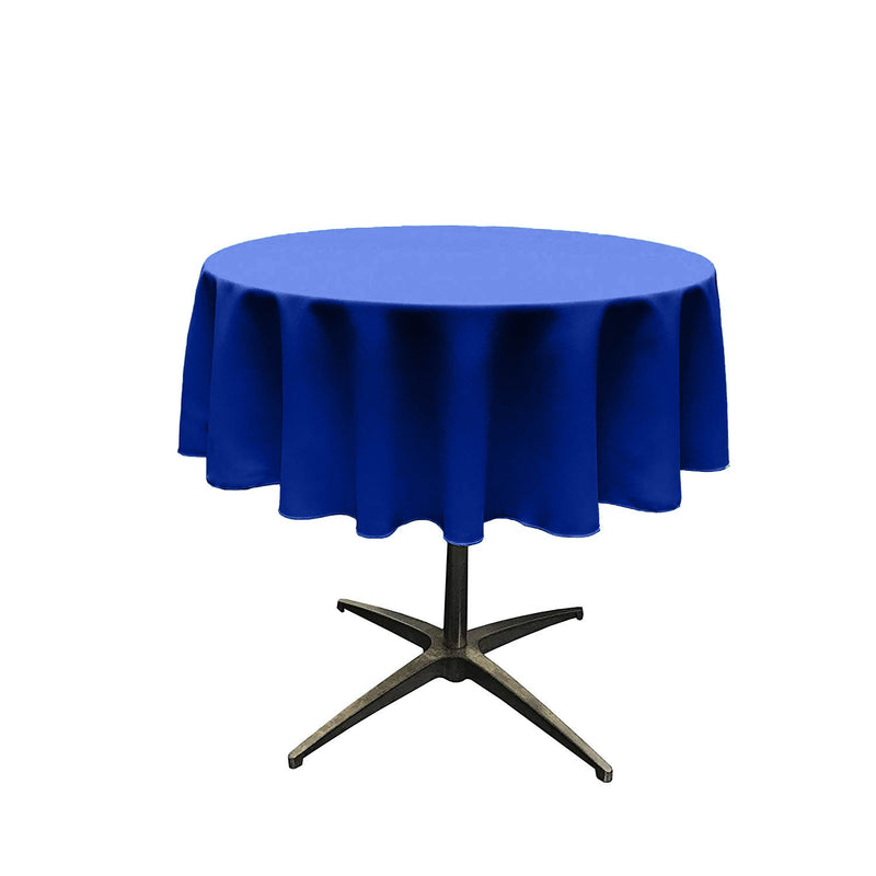 Royal Blue Round Polyester Poplin Seamless Tablecloth - Wedding Decoration Tablecloth