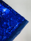 ROUND PALLETTE SEQUIN ON MESH FABRIC (By The Yard)