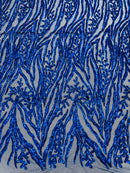 Vine/Root Sequin 4 Way Stretch Mesh Fabric, by The Yard.