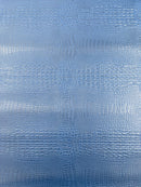 Crocodile Marine Vinyl 2 tone Upholstery, Crocodile Skin Texture Faux Leather PVC Vinyl, 54" Wide.
