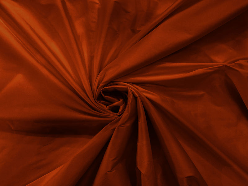 Rust - 100% Polyester Imitation Silk Taffeta Fabric 55" Wide/Costume/Dress/Cosplay/Wedding.