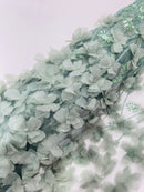 Luxury 3D Floral/Butterfly Beaded lace, by The Yard.