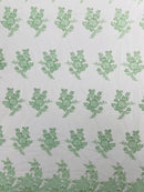 Eva Luxury Beaded Floral Lace, by The Yard.