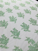 Eva Luxury Beaded Floral Lace, by The Yard.