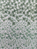 Luxury 3D Floral/Butterfly Beaded lace, by The Yard.