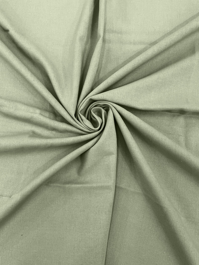 Sage Green - Medium Weight Natural Linen Fabric/50 " Wide/Clothing