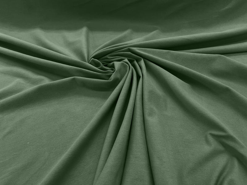 Sage Green Cotton Jersey Spandex Knit Blend 95% Cotton 5 percent Spandex/58/60" Wide /Stretch Fabric/Costume