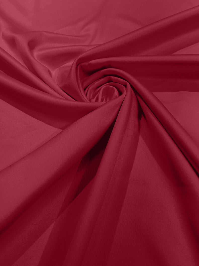 Salmon Solid Matte Stretch L'Amour Satin Fabric 95% Polyester 5% Spandex/58" Wide/ By The Yard