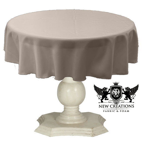 Tablecloth Solid Dull Bridal Satin Overlay for Small Coffee Table Seamless. Sand