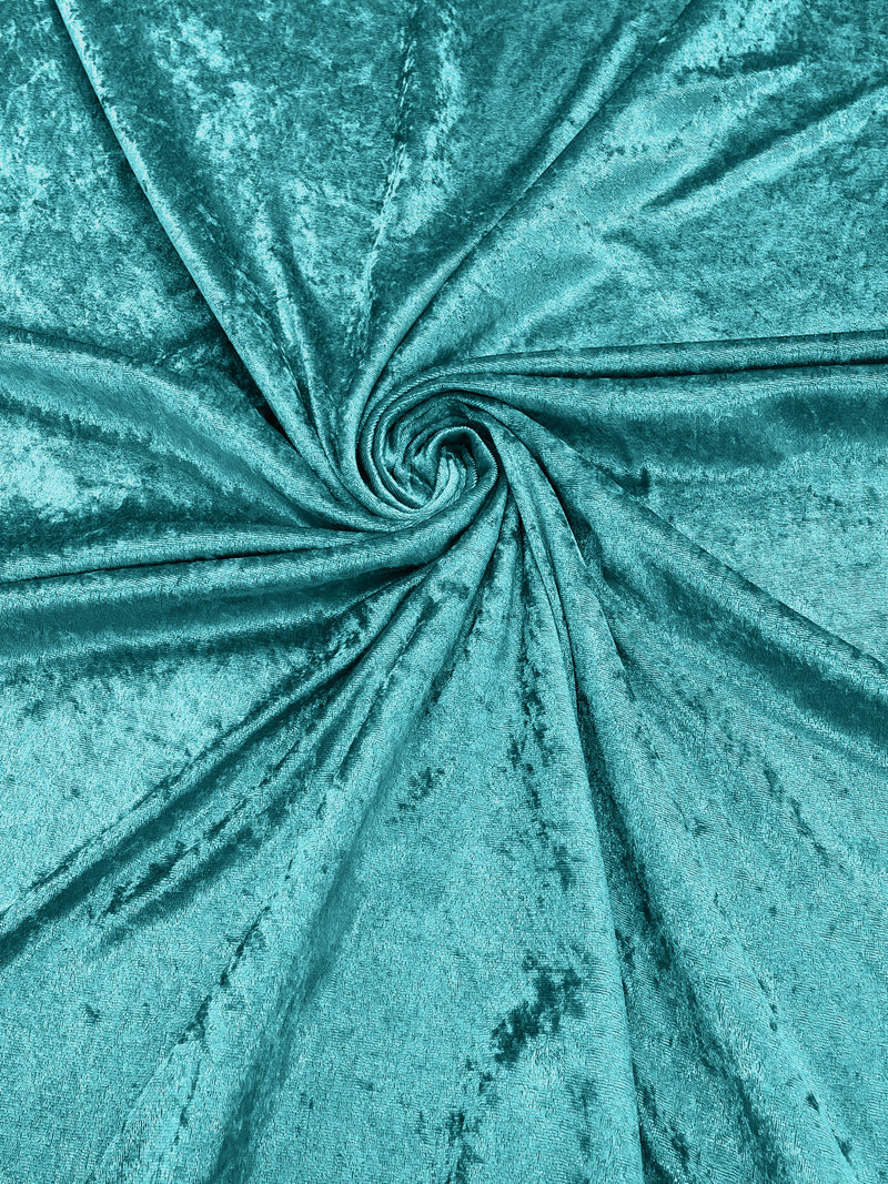 Seafoam Crushed Stretch Panne Velvet Velour Fabric, 59/60" Wide, Sold By The Yard.