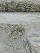 FIESTA BEADED LACE ON MESH FABRIC (By The Yard)