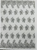 Eva Luxury Beaded Floral Lace, by The Yard.