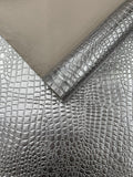 Shiny Alligator 3D Embossed Vinyl Fabric, 54" Wide Upholstery Crafting Accessories Applications